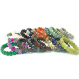 Natural 10x15mm Faceted Flashing Stone Beads Bracelets Handmade Reiki Healing Meditation Bangles Elastic Rope Couple Jewelry