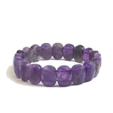 Natural 10x15mm Faceted Flashing Stone Beads Bracelets Handmade Reiki Healing Meditation Bangles Elastic Rope Couple Jewelry
