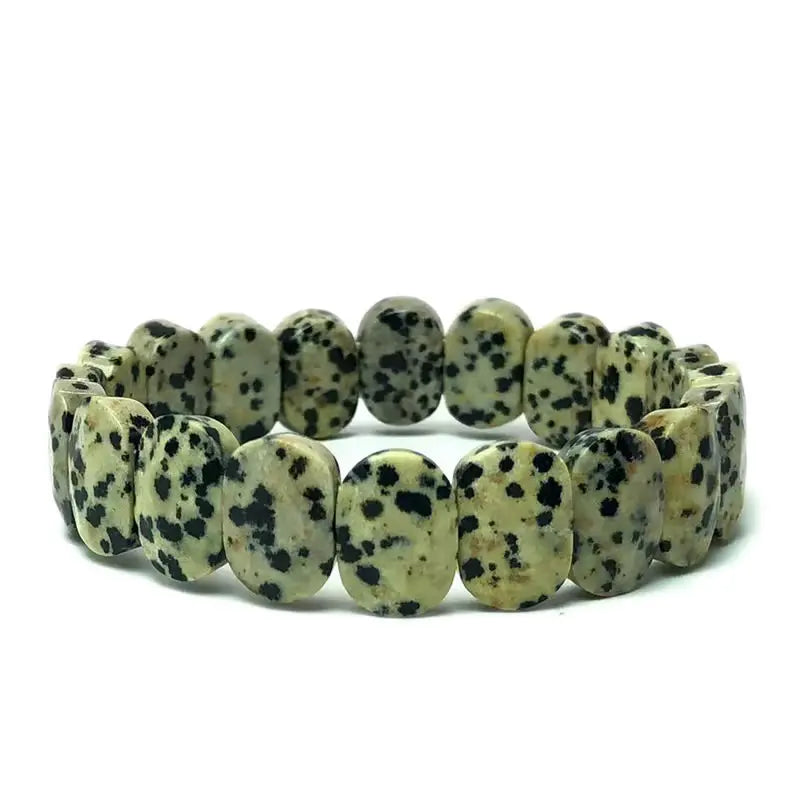 Natural 10x15mm Faceted Flashing Stone Beads Bracelets Handmade Reiki Healing Meditation Bangles Elastic Rope Couple Jewelry
