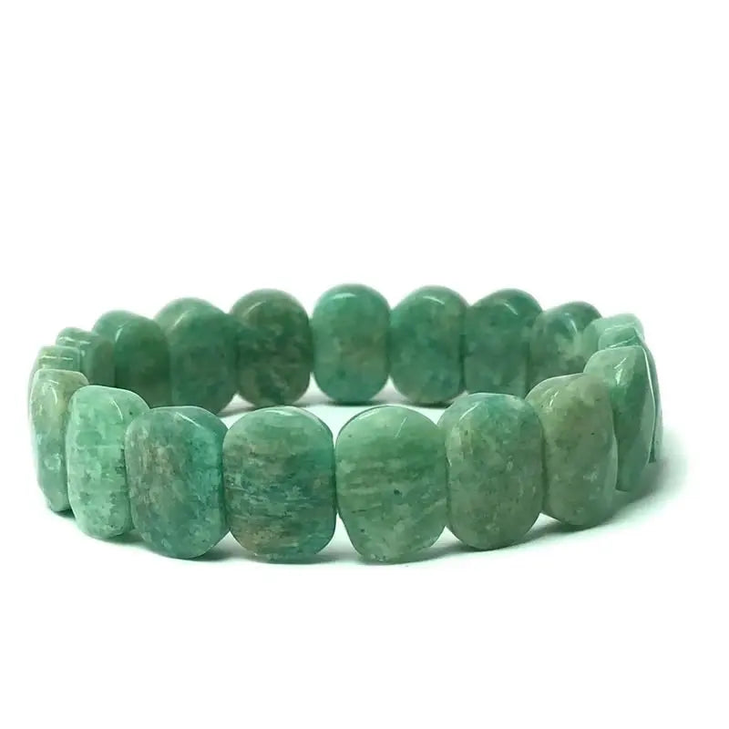 Natural 10x15mm Faceted Flashing Stone Beads Bracelets Handmade Reiki Healing Meditation Bangles Elastic Rope Couple Jewelry