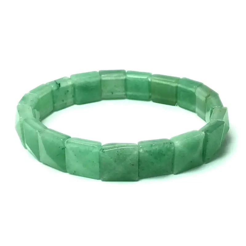 Natural 10x15mm Faceted Flashing Stone Beads Bracelets Handmade Reiki Healing Meditation Bangles Elastic Rope Couple Jewelry