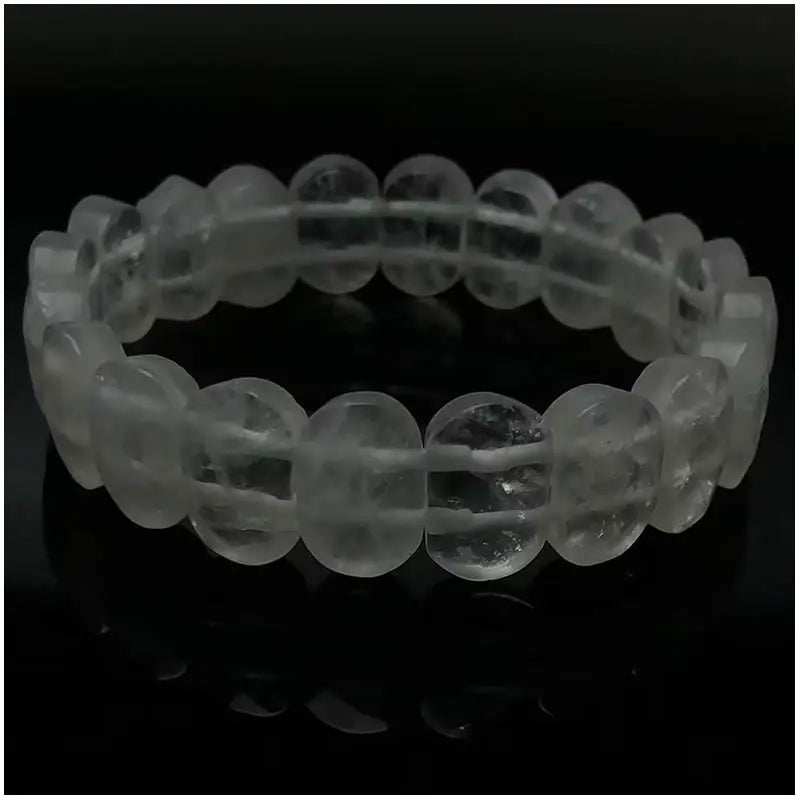 Natural 10x15mm Faceted Flashing Stone Beads Bracelets Handmade Reiki Healing Meditation Bangles Elastic Rope Couple Jewelry