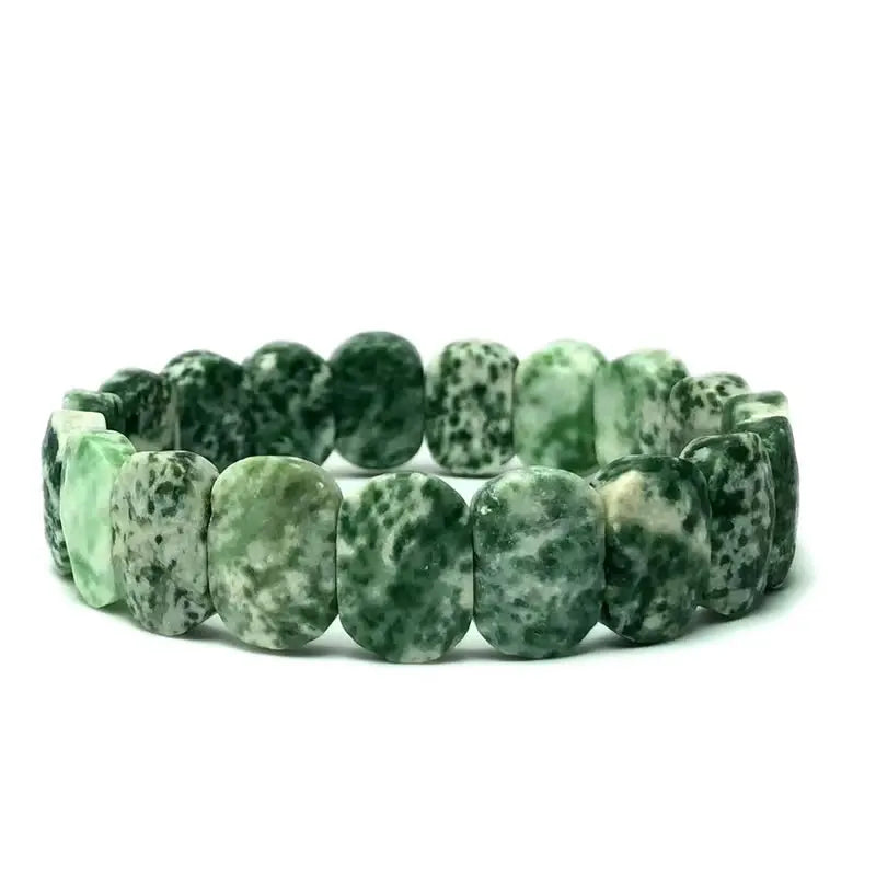 Natural 10x15mm Faceted Flashing Stone Beads Bracelets Handmade Reiki Healing Meditation Bangles Elastic Rope Couple Jewelry