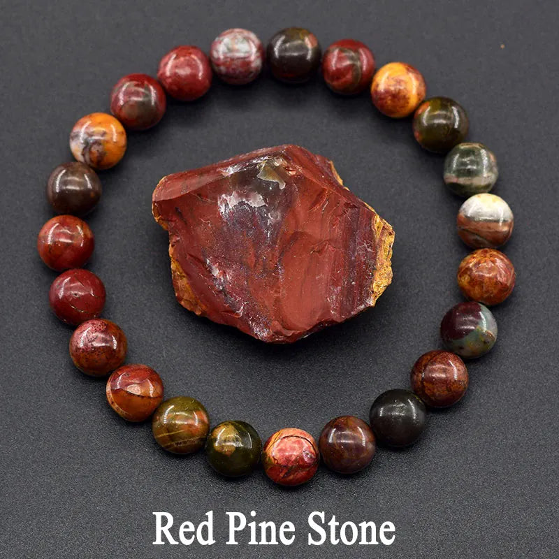 Natural 5A Garnet Stone Femme Wine Red Bead Bracelet Men Bangle Women Jewelry Lucky Energy Healing Bracelet Valentine's Day Gift