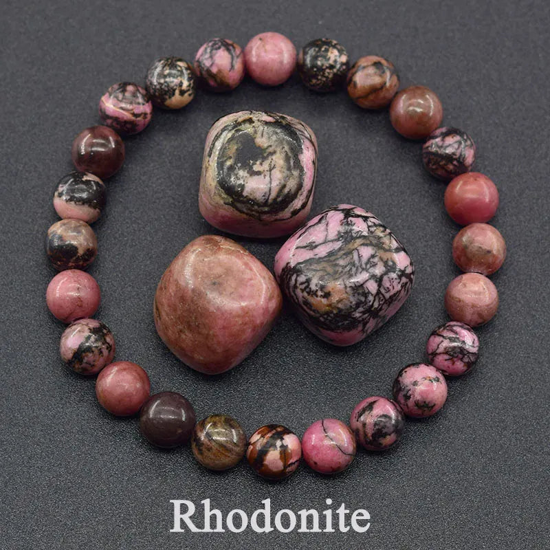Natural 5A Garnet Stone Femme Wine Red Bead Bracelet Men Bangle Women Jewelry Lucky Energy Healing Bracelet Valentine's Day Gift