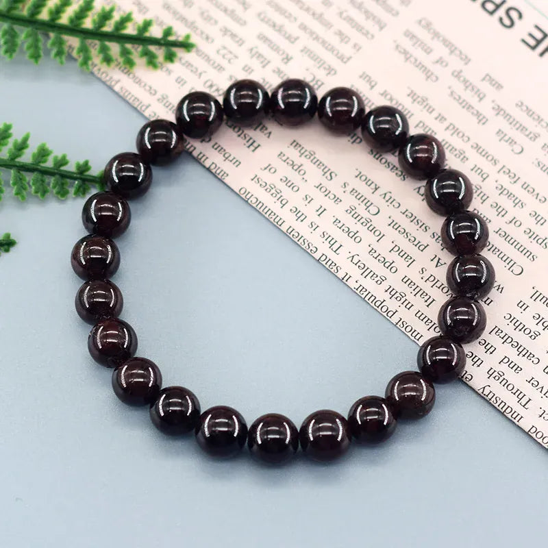 Natural 5A Garnet Stone Femme Wine Red Bead Bracelet Men Bangle Women Jewelry Lucky Energy Healing Bracelet Valentine's Day Gift