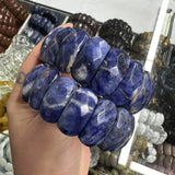 Natural Amethyst Gemstone Bracelet Natural Energy Stone Bangle Gemstone Jewelry for Woman Birthstone for Aquarius for Gift