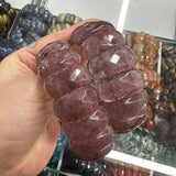 Natural Amethyst Gemstone Bracelet Natural Energy Stone Bangle Gemstone Jewelry for Woman Birthstone for Aquarius for Gift