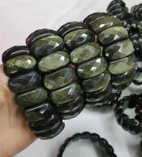 Natural Amethyst Gemstone Bracelet Natural Energy Stone Bangle Gemstone Jewelry for Woman Birthstone for Aquarius for Gift