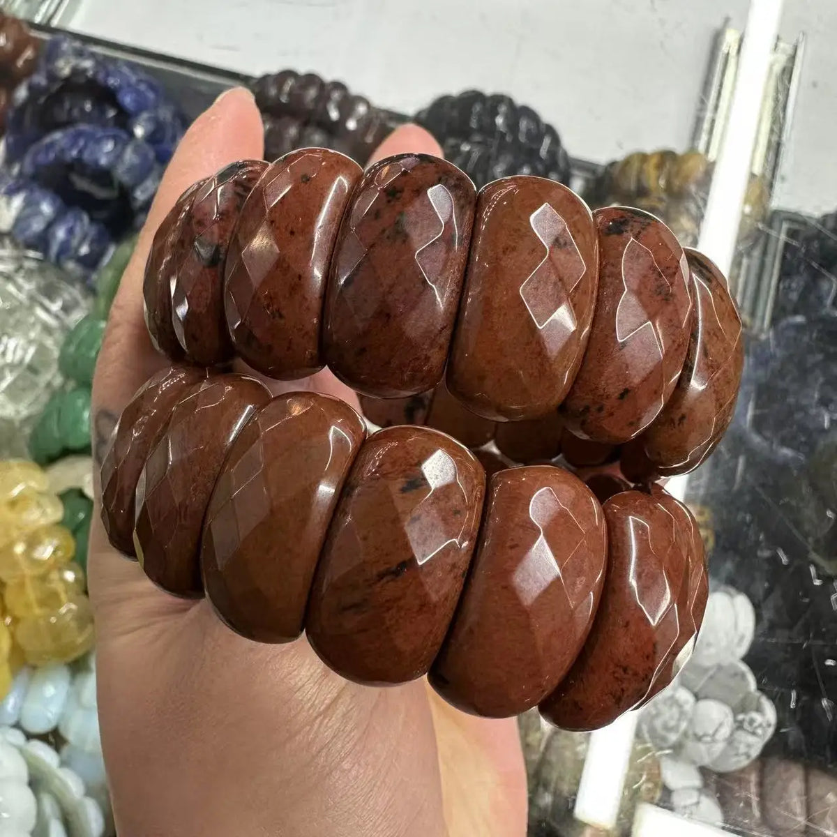 Natural Amethyst Gemstone Bracelet Natural Energy Stone Bangle Gemstone Jewelry for Woman Birthstone for Aquarius for Gift