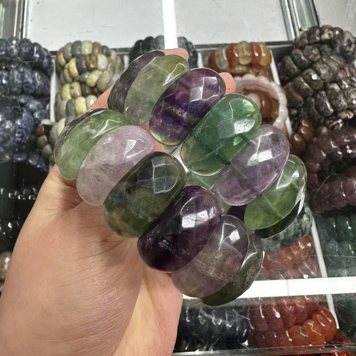 Natural Amethyst Gemstone Bracelet Natural Energy Stone Bangle Gemstone Jewelry for Woman Birthstone for Aquarius for Gift