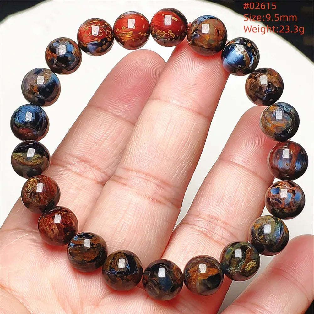Natural Blue Pietersite Round Beads Bracelet Jewelry 12.5mm Fire Pietersite Namibia Fire Pietersite Rare Stone Beads AAAAAA