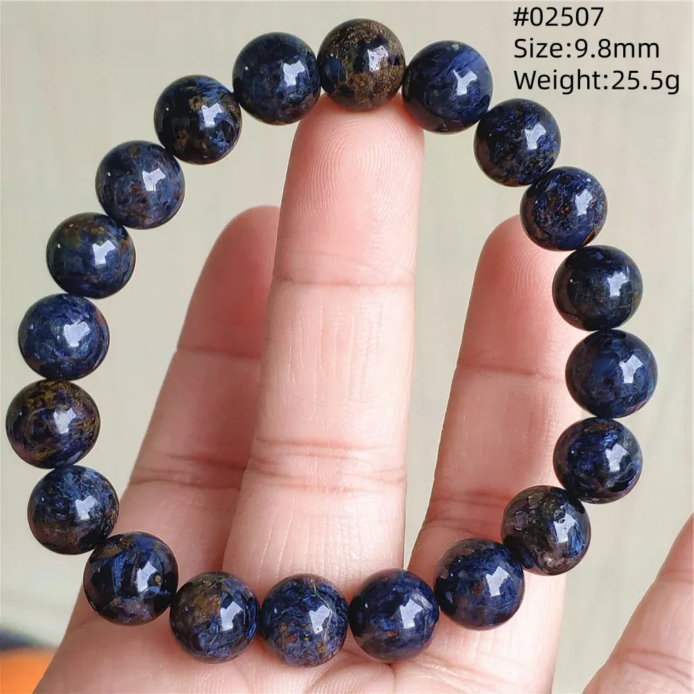 Natural Blue Pietersite Round Beads Bracelet Jewelry 12.5mm Fire Pietersite Namibia Fire Pietersite Rare Stone Beads AAAAAA
