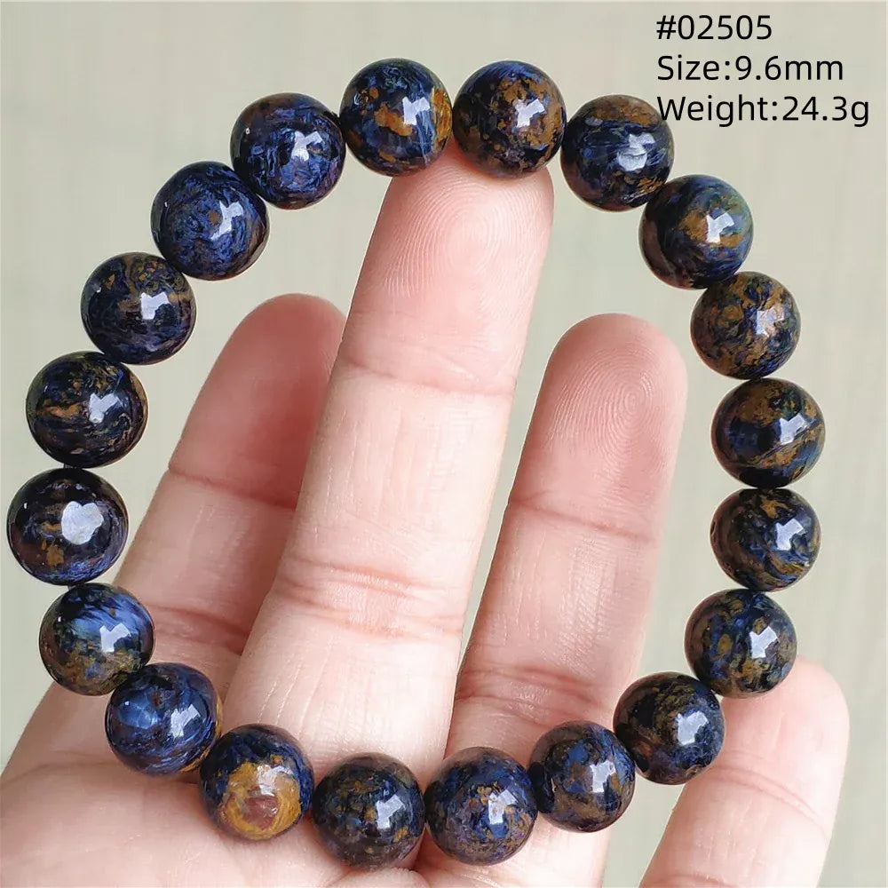 Natural Blue Pietersite Round Beads Bracelet Jewelry 12.5mm Fire Pietersite Namibia Fire Pietersite Rare Stone Beads AAAAAA