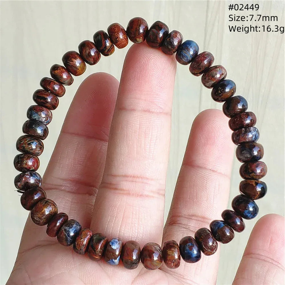 Natural Blue Pietersite Round Beads Bracelet Jewelry 12.5mm Fire Pietersite Namibia Fire Pietersite Rare Stone Beads AAAAAA