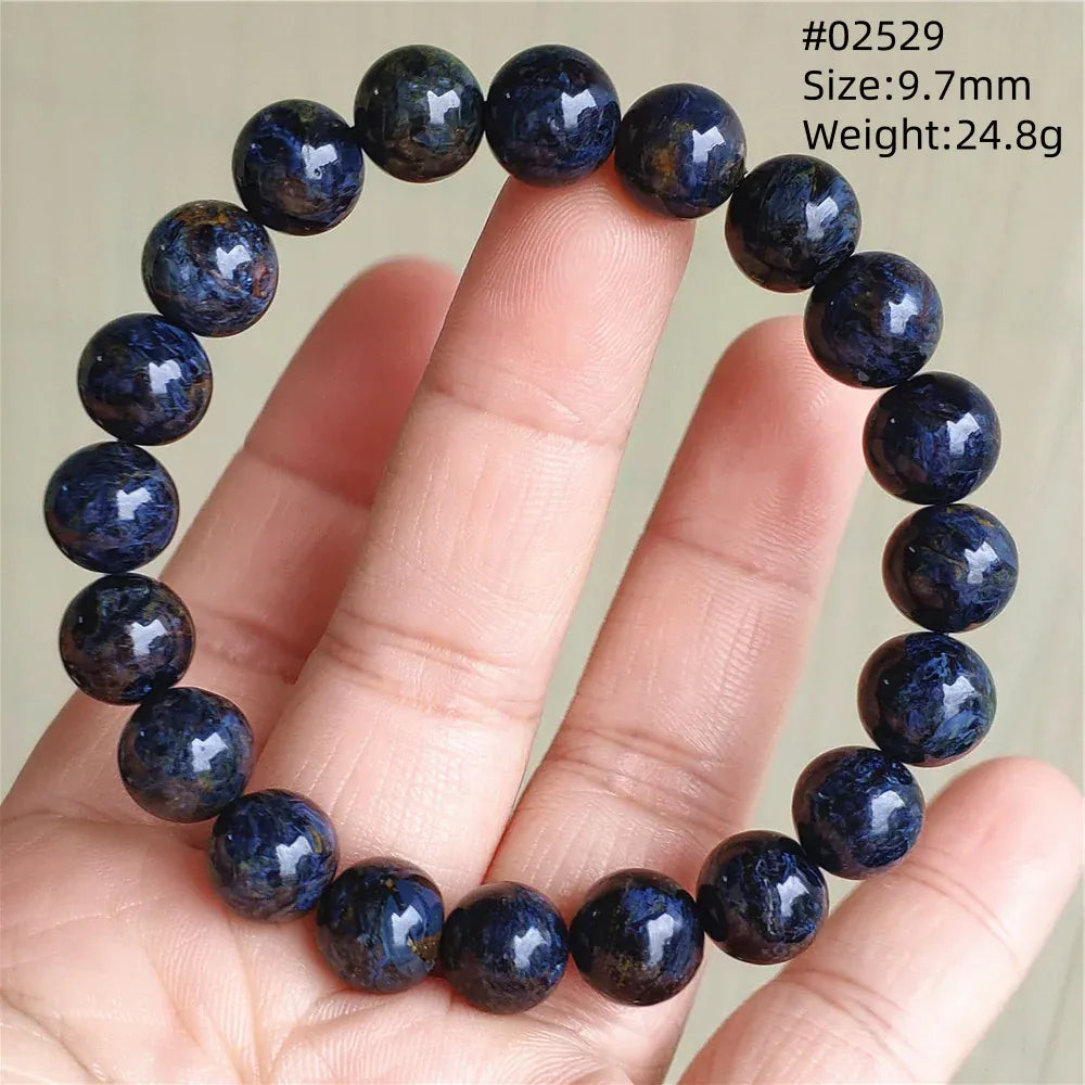 Natural Blue Pietersite Round Beads Bracelet Jewelry 12.5mm Fire Pietersite Namibia Fire Pietersite Rare Stone Beads AAAAAA