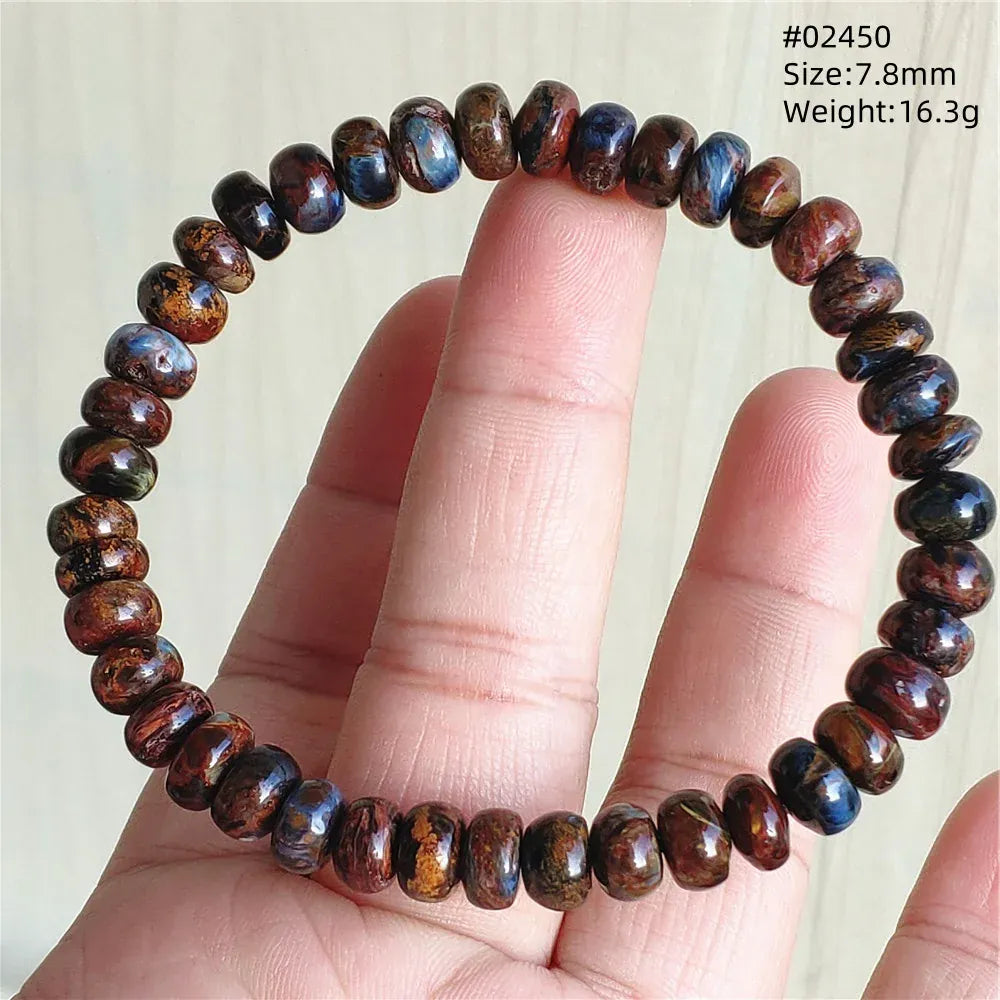 Natural Blue Pietersite Round Beads Bracelet Jewelry 12.5mm Fire Pietersite Namibia Fire Pietersite Rare Stone Beads AAAAAA