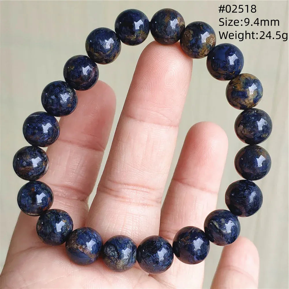 Natural Blue Pietersite Round Beads Bracelet Jewelry 12.5mm Fire Pietersite Namibia Fire Pietersite Rare Stone Beads AAAAAA