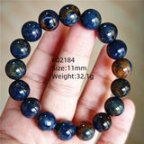 Natural Blue Pietersite Round Beads Bracelet Jewelry 12.5mm Fire Pietersite Namibia Fire Pietersite Rare Stone Beads AAAAAA