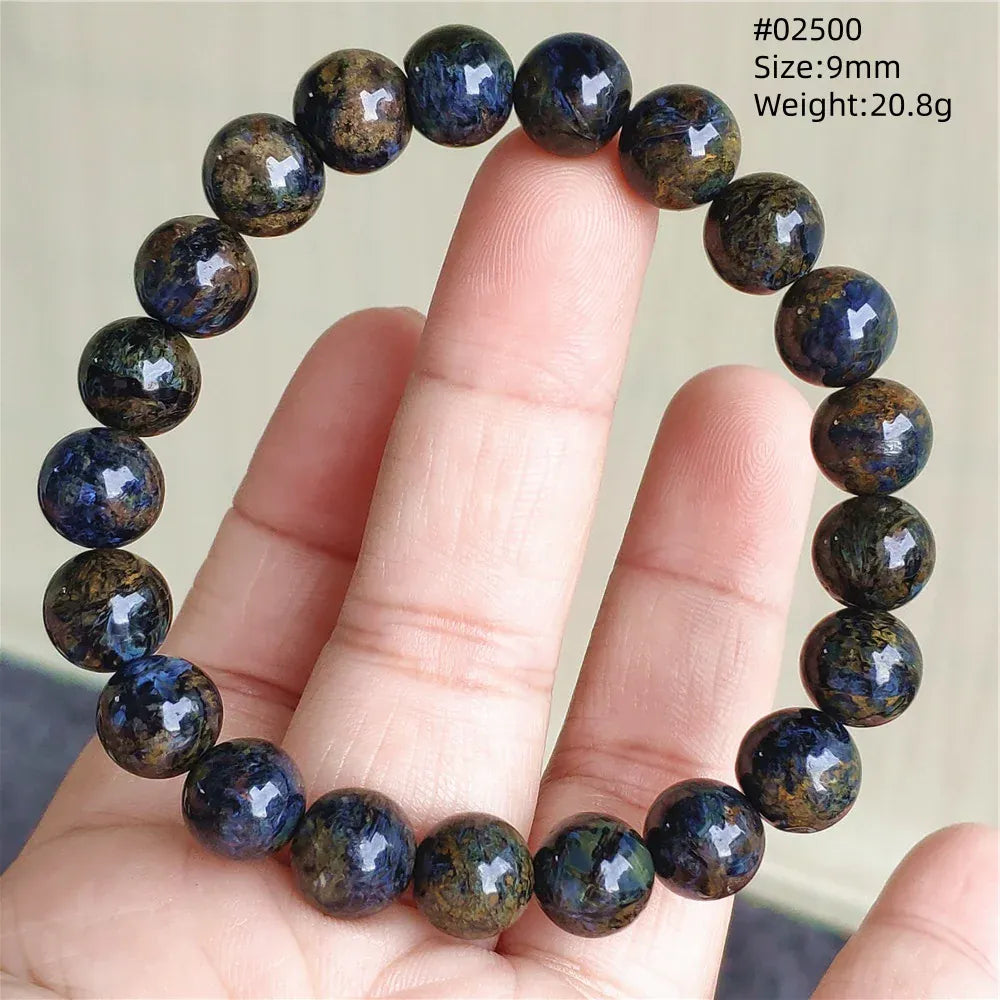Natural Blue Pietersite Round Beads Bracelet Jewelry 12.5mm Fire Pietersite Namibia Fire Pietersite Rare Stone Beads AAAAAA