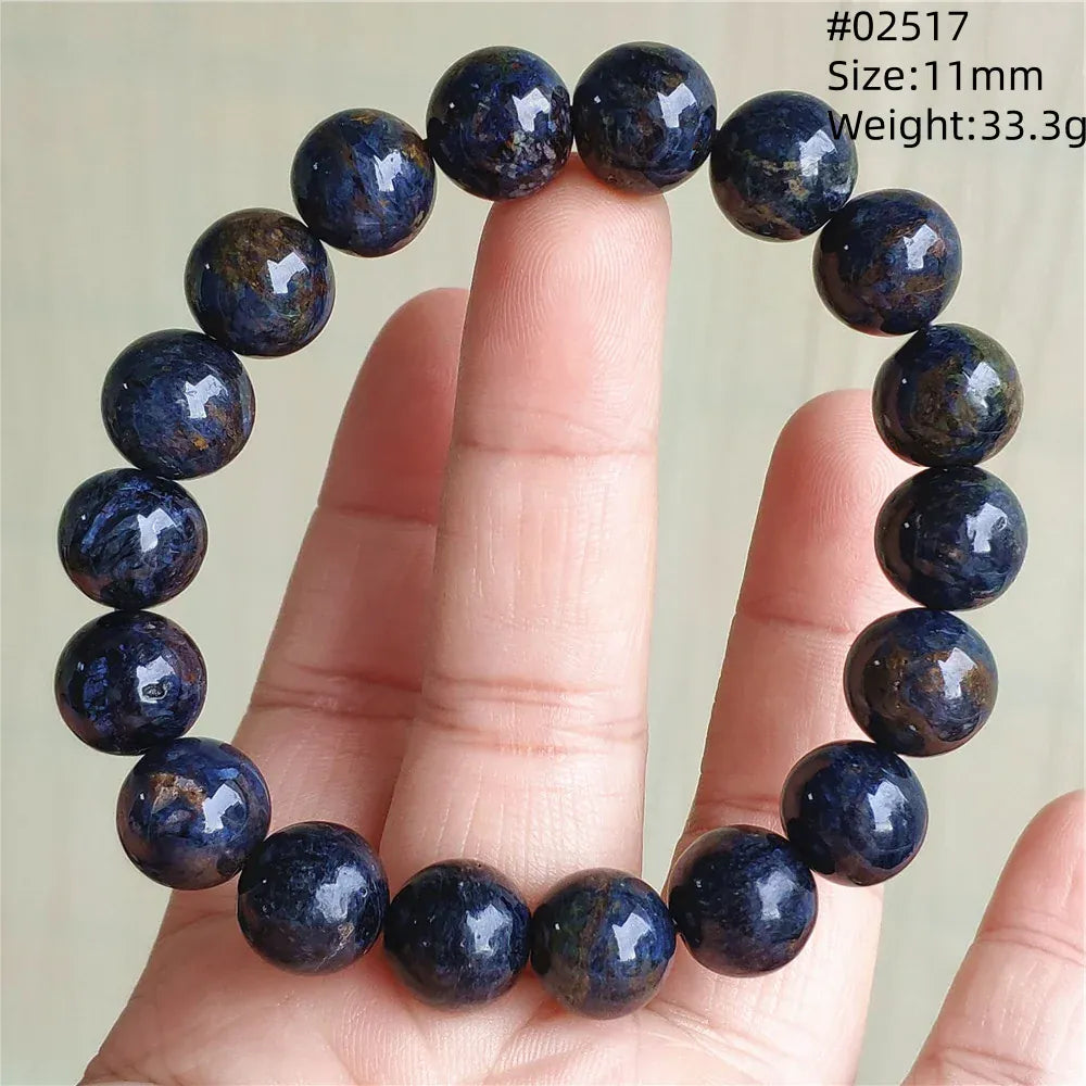 Natural Blue Pietersite Round Beads Bracelet Jewelry 12.5mm Fire Pietersite Namibia Fire Pietersite Rare Stone Beads AAAAAA