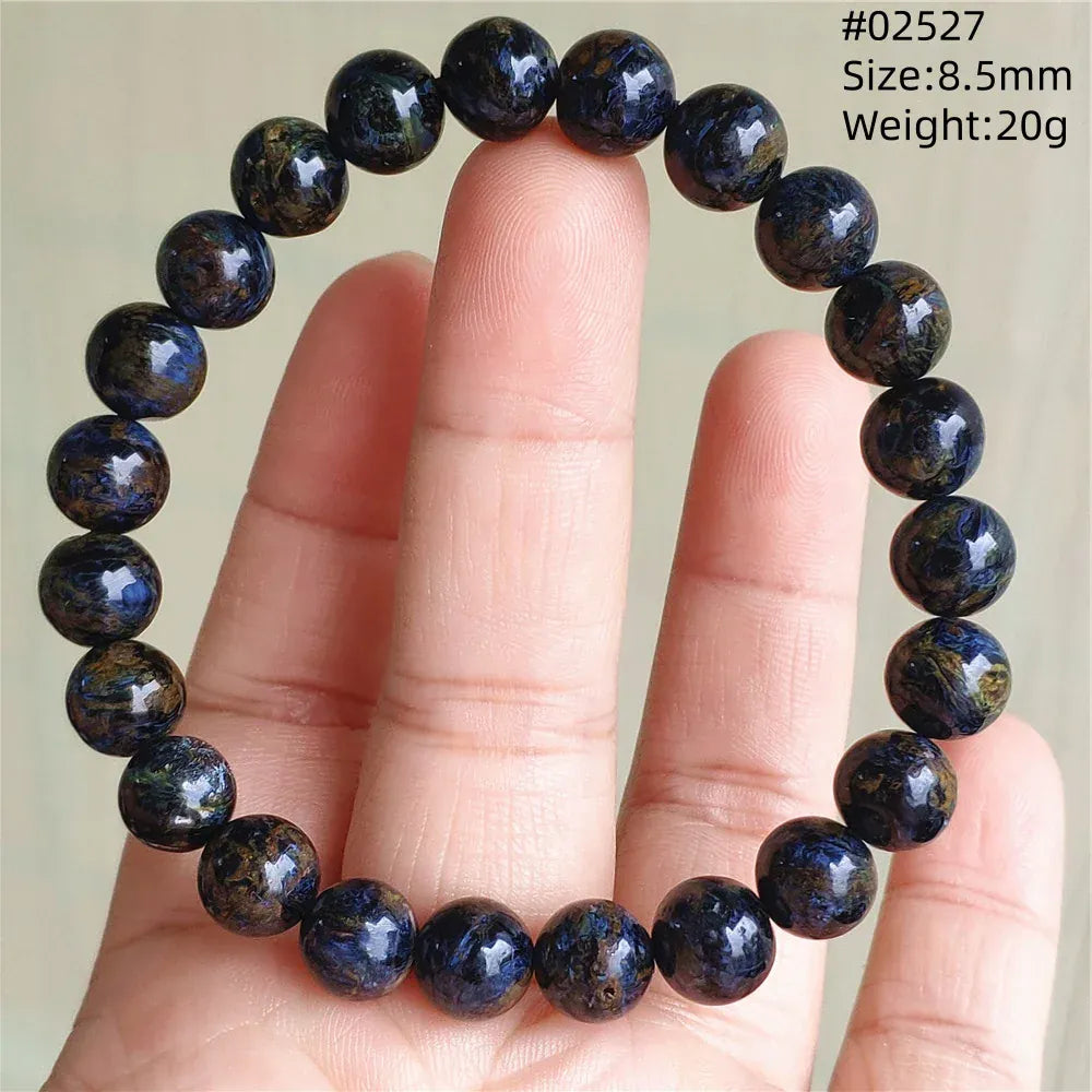 Natural Blue Pietersite Round Beads Bracelet Jewelry 12.5mm Fire Pietersite Namibia Fire Pietersite Rare Stone Beads AAAAAA