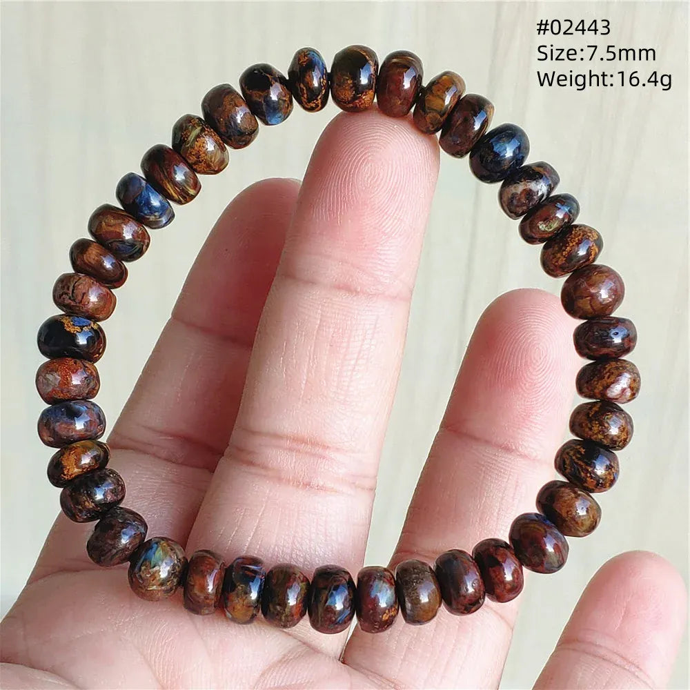 Natural Blue Pietersite Round Beads Bracelet Jewelry 12.5mm Fire Pietersite Namibia Fire Pietersite Rare Stone Beads AAAAAA