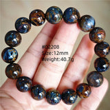 Natural Blue Pietersite Round Beads Bracelet Jewelry 12.5mm Fire Pietersite Namibia Fire Pietersite Rare Stone Beads AAAAAA