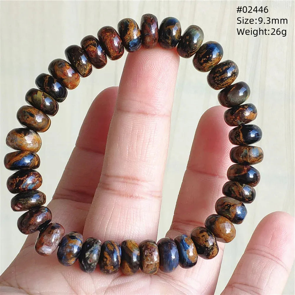 Natural Blue Pietersite Round Beads Bracelet Jewelry 12.5mm Fire Pietersite Namibia Fire Pietersite Rare Stone Beads AAAAAA