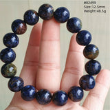 Natural Blue Pietersite Round Beads Bracelet Jewelry 12.5mm Fire Pietersite Namibia Fire Pietersite Rare Stone Beads AAAAAA