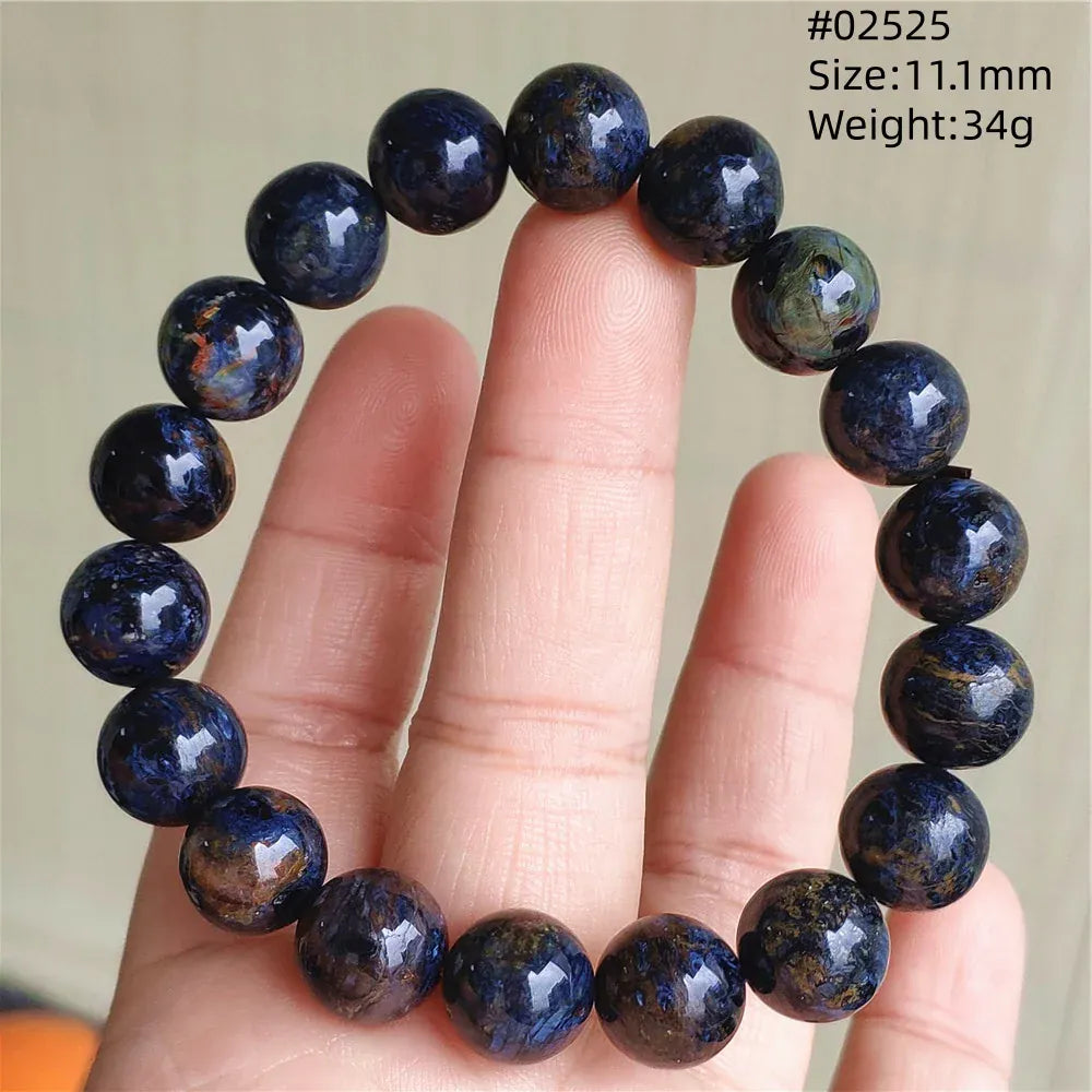 Natural Blue Pietersite Round Beads Bracelet Jewelry 12.5mm Fire Pietersite Namibia Fire Pietersite Rare Stone Beads AAAAAA
