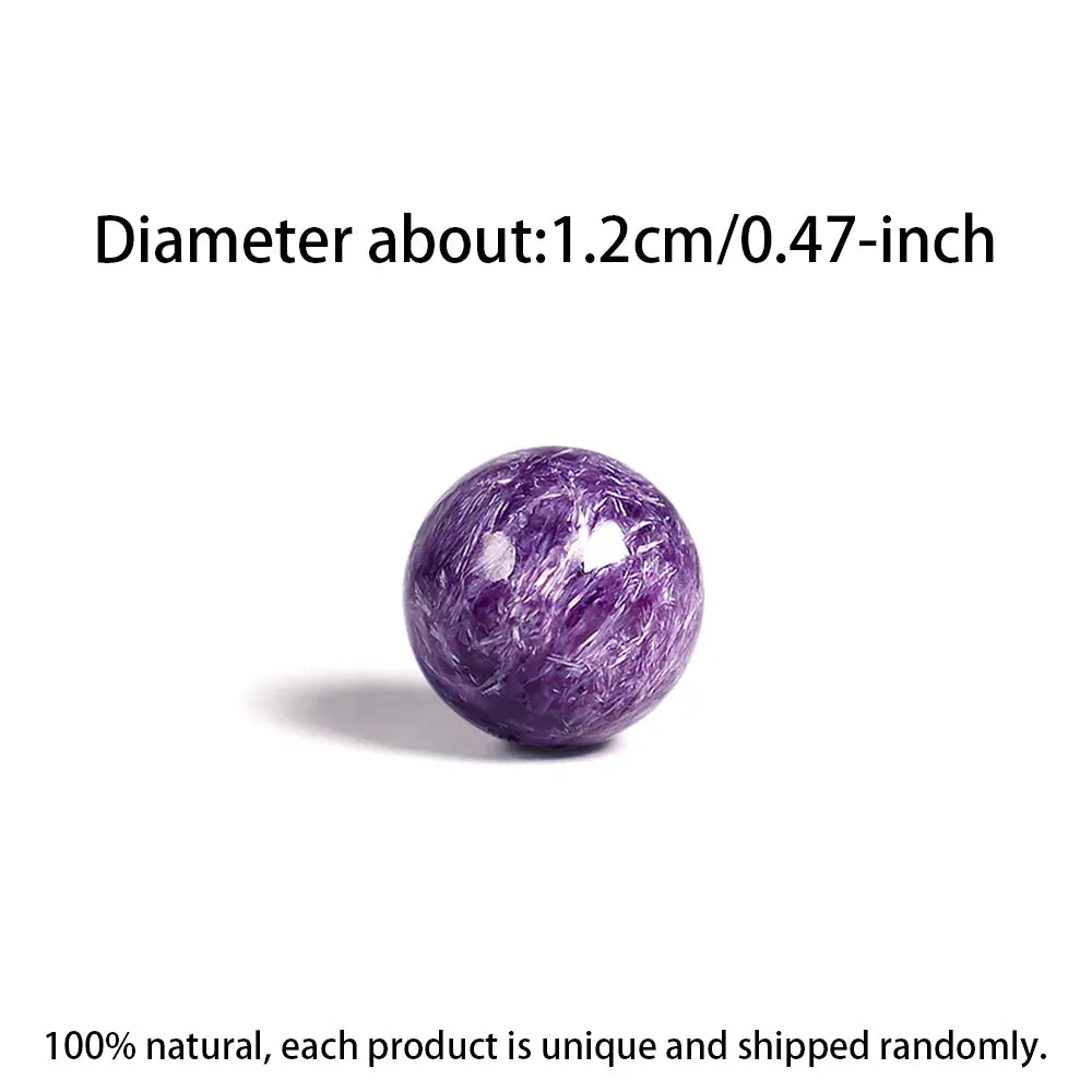 Natural Charoite Loose Beads Crystal Bracelet Quartz Round Loose Bead Exquisite Ladies Healing Stone Bracelet Jewelry Accessory
