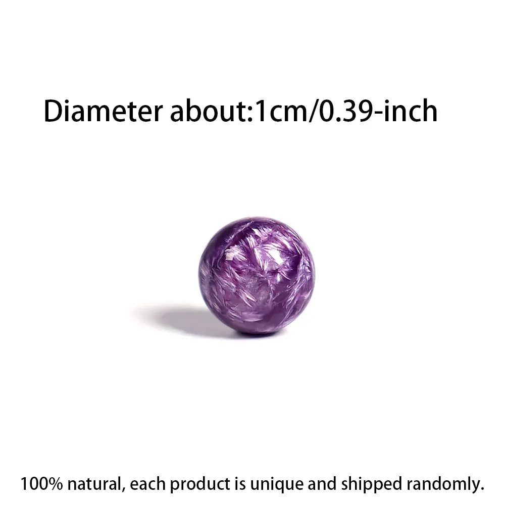 Natural Charoite Loose Beads Crystal Bracelet Quartz Round Loose Bead Exquisite Ladies Healing Stone Bracelet Jewelry Accessory