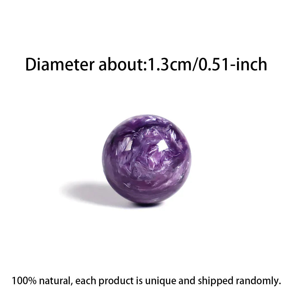 Natural Charoite Loose Beads Crystal Bracelet Quartz Round Loose Bead Exquisite Ladies Healing Stone Bracelet Jewelry Accessory