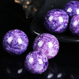 Natural Charoite Loose Beads Crystal Bracelet Quartz Round Loose Bead Exquisite Ladies Healing Stone Bracelet Jewelry Accessory