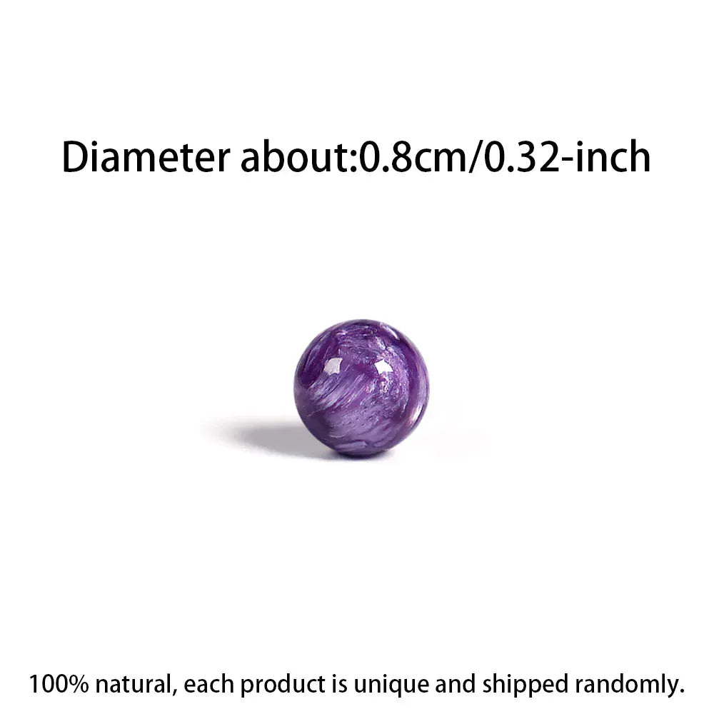 Natural Charoite Loose Beads Crystal Bracelet Quartz Round Loose Bead Exquisite Ladies Healing Stone Bracelet Jewelry Accessory