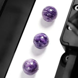 Natural Charoite Loose Beads Crystal Bracelet Quartz Round Loose Bead Exquisite Ladies Healing Stone Bracelet Jewelry Accessory