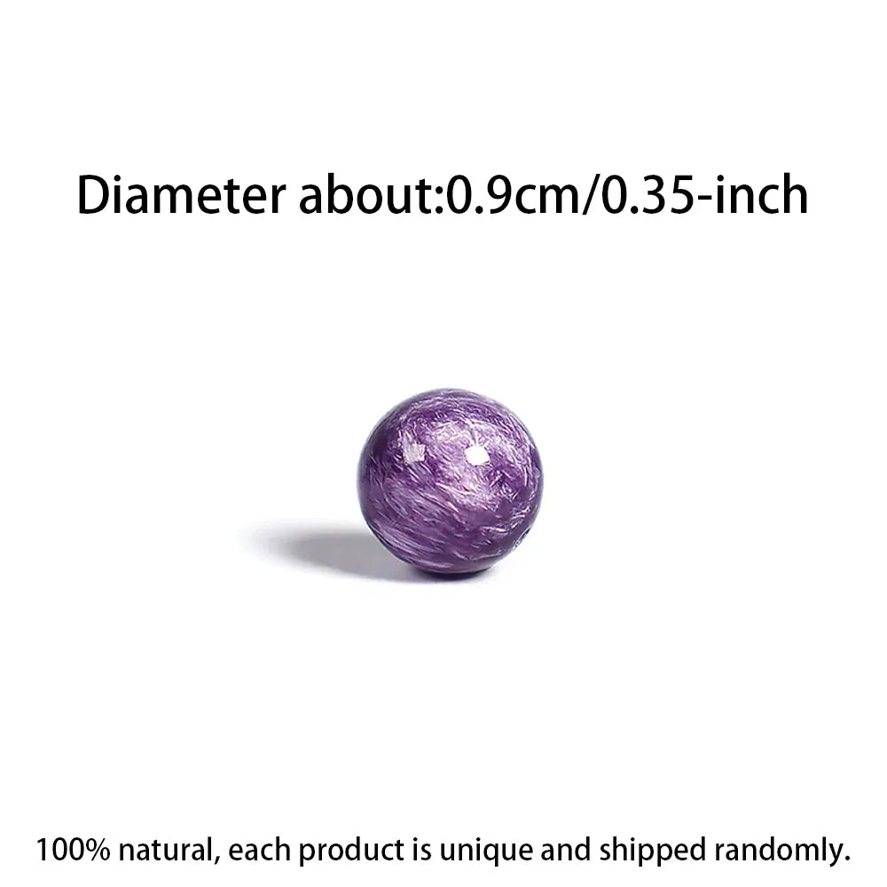 Natural Charoite Loose Beads Crystal Bracelet Quartz Round Loose Bead Exquisite Ladies Healing Stone Bracelet Jewelry Accessory