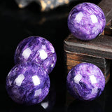 Natural Charoite Loose Beads Crystal Bracelet Quartz Round Loose Bead Exquisite Ladies Healing Stone Bracelet Jewelry Accessory