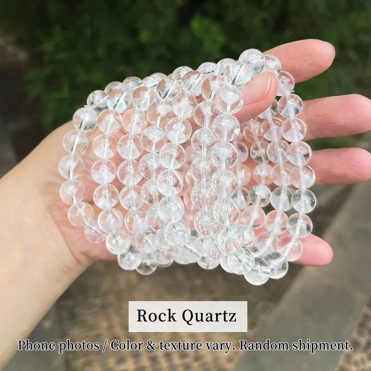 Natural Clear Quartz Aurora Pyramid Bracelet Geometric Crystal Beaded Stretch Jewelry for Women Men Crown Chakra Clarity Gift