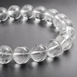 Natural Clear Quartz Stretch Bead Bracelet for Women and Men