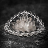 Natural Clear Quartz Stretch Bead Bracelet for Women and Men