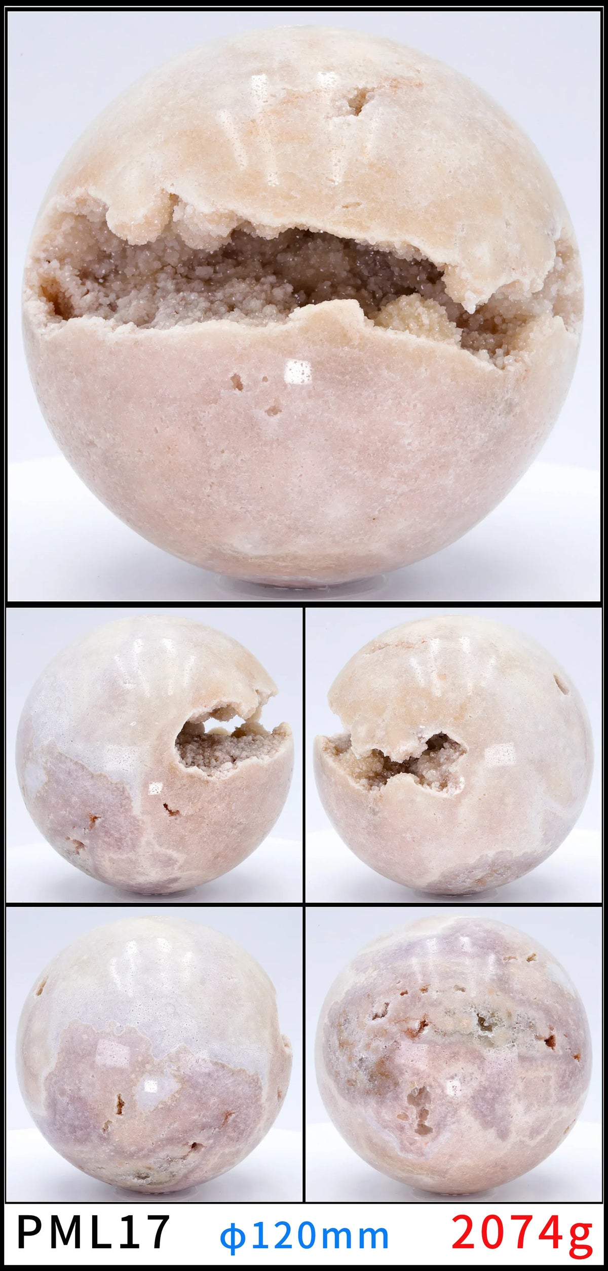 Natural Cluster Ball Sphere Pink Purple Green Quartz Stone Opening Ball Sphere Energy Healing Mineral Crystal Rock Room Decor