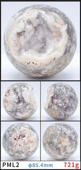 Natural Cluster Ball Sphere Pink Purple Green Quartz Stone Opening Ball Sphere Energy Healing Mineral Crystal Rock Room Decor