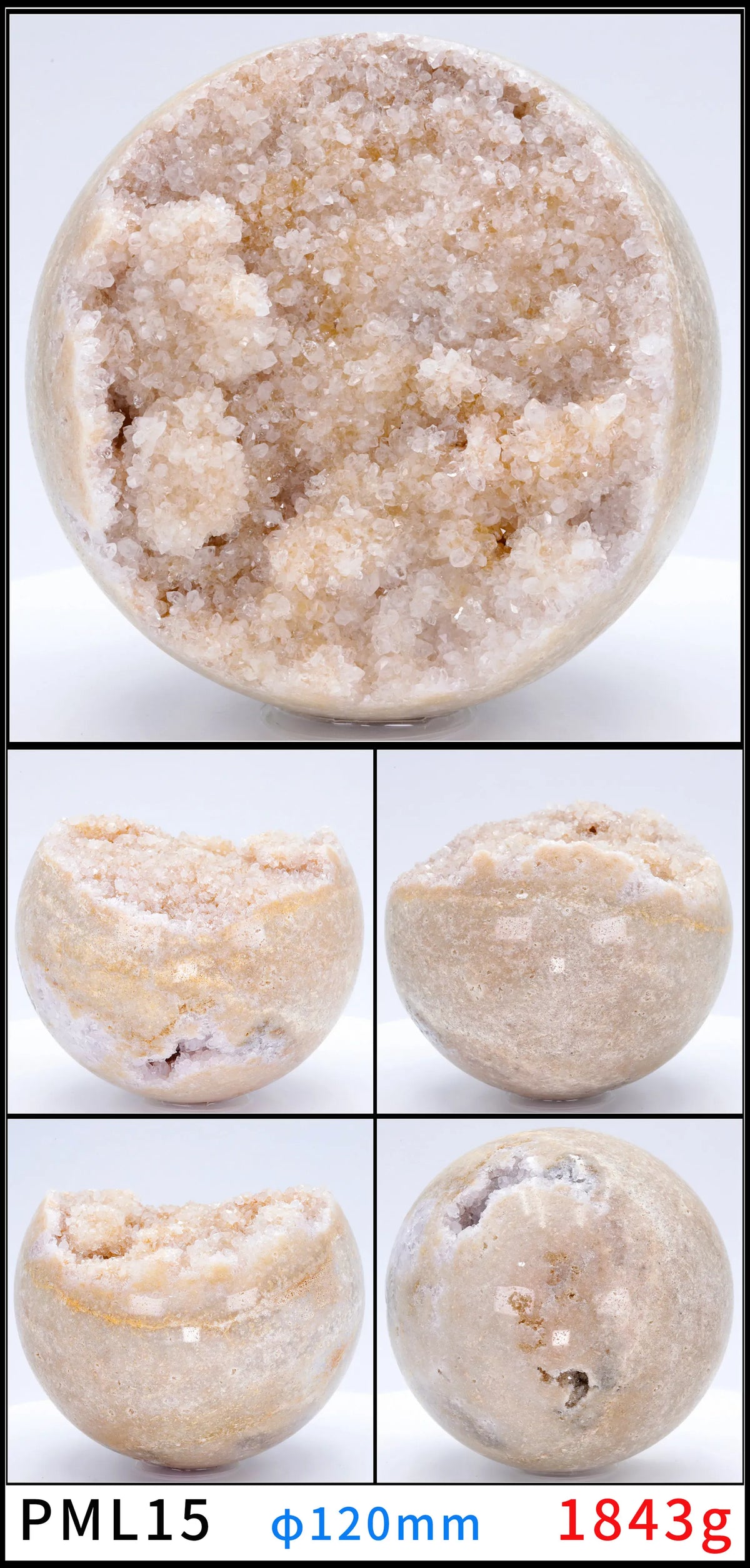 Natural Cluster Ball Sphere Pink Purple Green Quartz Stone Opening Ball Sphere Energy Healing Mineral Crystal Rock Room Decor