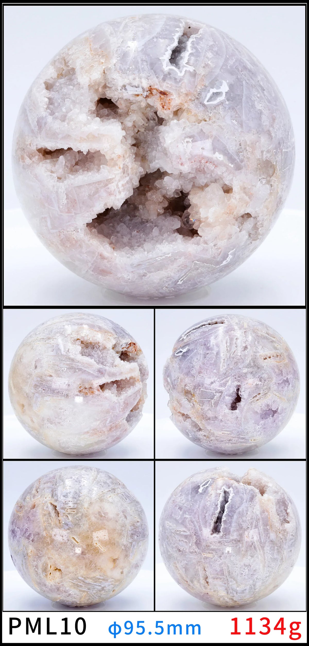 Natural Cluster Ball Sphere Pink Purple Green Quartz Stone Opening Ball Sphere Energy Healing Mineral Crystal Rock Room Decor