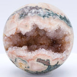 Natural Cluster Ball Sphere Pink Purple Green Quartz Stone Opening Ball Sphere Energy Healing Mineral Crystal Rock Room Decor