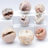 Natural Cluster Ball Sphere Pink Purple Green Quartz Stone Opening Ball Sphere Energy Healing Mineral Crystal Rock Room Decor