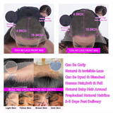 Natural Color Long Body Wave Human Hair Wig 13x6 13x4 360 7x6 HD Lace Frontal Closure 40 46 Inch Human Hair No Shed No Tangle for Women Daily Wear