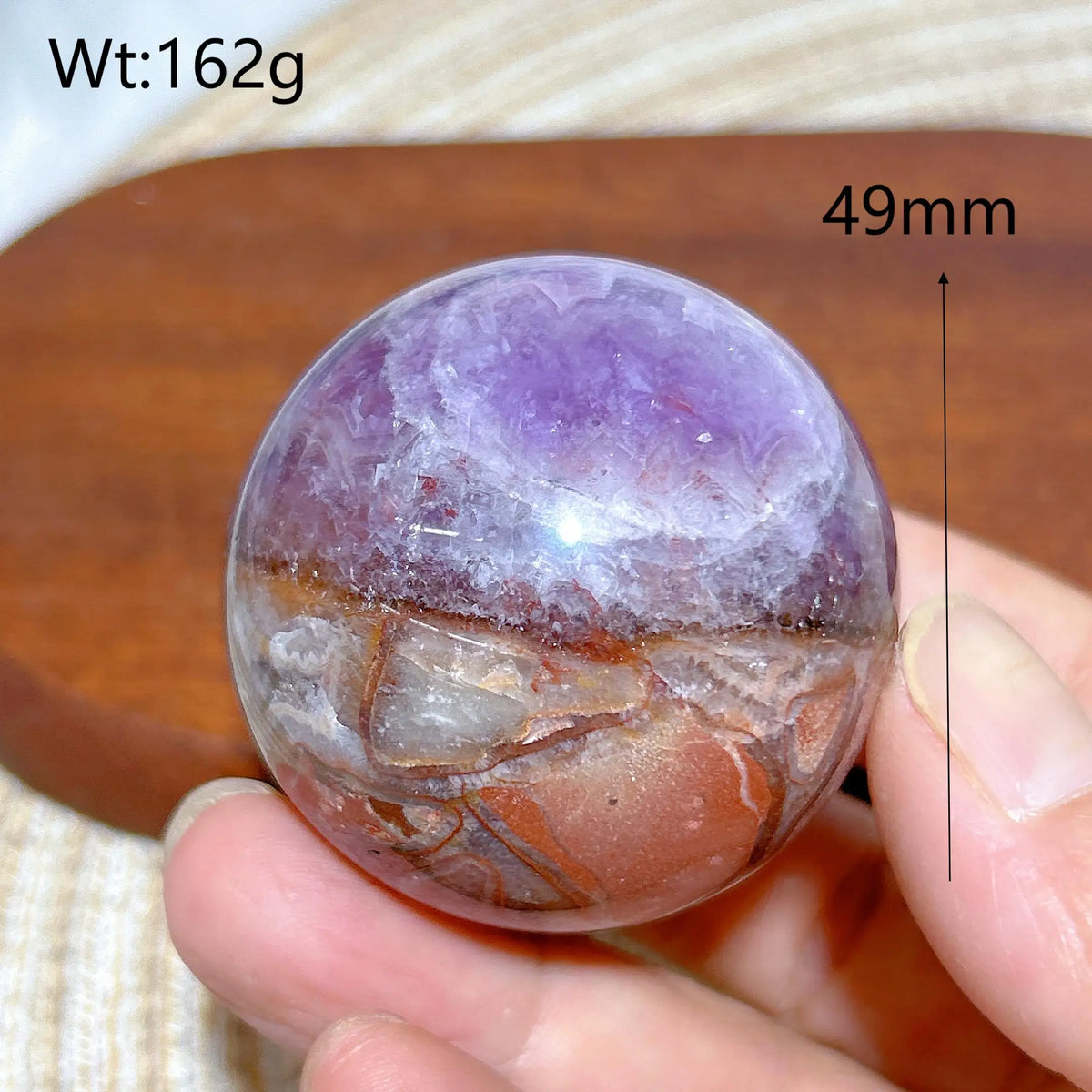 Natural Crystal Amethyst With Agate Sphere Polished Ball High Quality Healing Gemstones Home Decorations Room Decor Mineral Gift